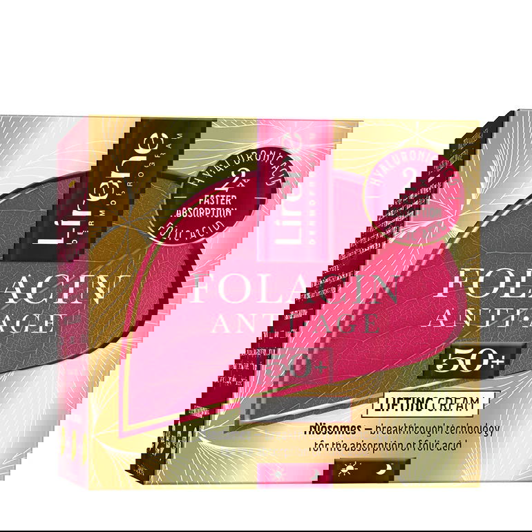 Crema anti-age cu efect de lifting 50+ Folacin, 50ml, Lirene