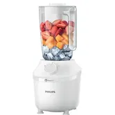 Blender Philips Seria3000 HR2041/00, Sistem ProBlend, capacitate maxima 1.9L, capacitate efectiva 1L, 1 viteza + buton Pulse, picioare antivibratie, Alb