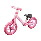 Bicicleta fara pedale pentru copii 2-5 ani, Action One Spiky, 12 inch, Roz