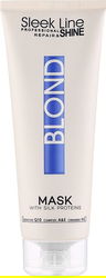Masca pentru par blond cu pigment neutralizant albastru, 250ml, Sleek Line