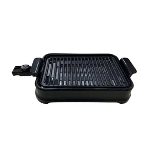 Gratar electric Studio Casa Mr.Grill SC2120, tava scurgere detasabila, 1200 W, reglare temperatura, Negru