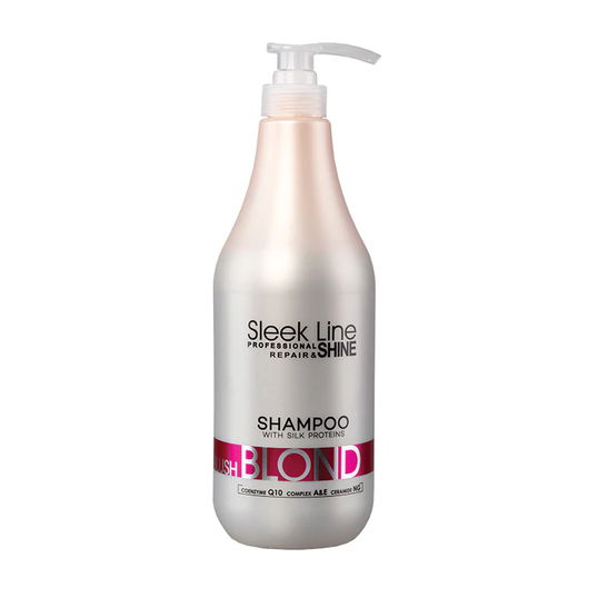 Sampon Blond Blush cu pigment neutralizant roz, 1000ml, Sleek Line