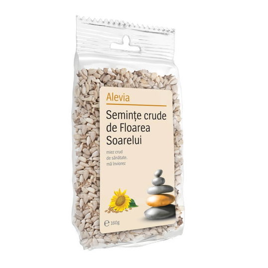Semințe crude de floarea soarelui, 160 g, Alevia