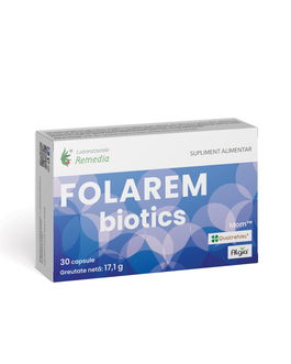 Folarem Biotics, 30 capsule, Laboratoarele Remedia