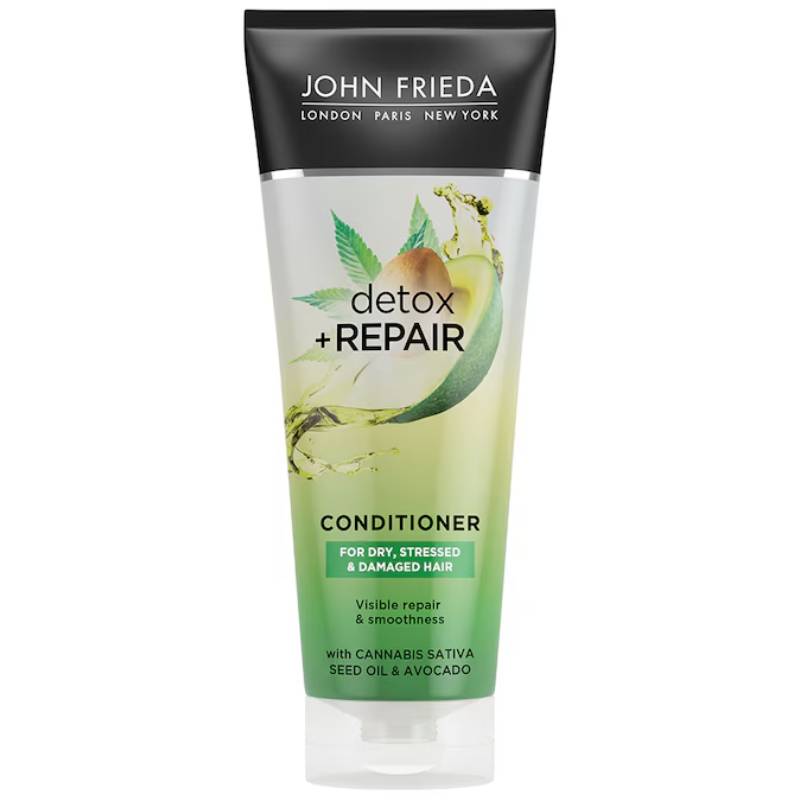 Balsam reparator pentru par deteriorat Detox + Repair, 250ml, John Frieda