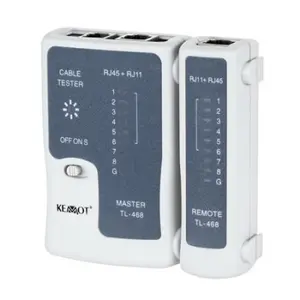 Tester pentru cablu UTP Kemot, 4 perechi de cate 2 fire sau coaxial cu mufe BNC