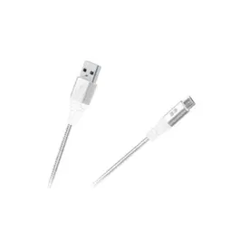 Cablu USB - micro USB Rebel 50 cm, alb
