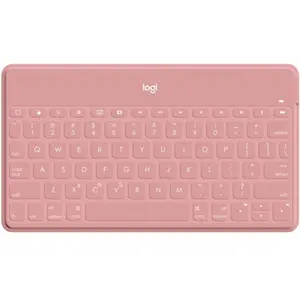 Tastatura bluetooth Logitech Keys-to-go Ultra-light, pentru iPhone, iPad, Apple TV, Mac, layout US (Roz)