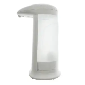 Dozator sapun lichid cu senzor de miscare, 330 ml, Platinet 45429, baterii 4 x AAA, silentios, Alb