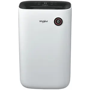 Dezumidificator Whirlpool DE20W5252, 20 l/24 h, Rezervor 6.5 l, 6th Sense, Control touch, Indicator LED, Functie uscare rufe, Alb