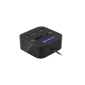 Hub USB 2.0 cu 3 porturi cu cititor de carduri MS / SD / M2 / MicroSD Rebel