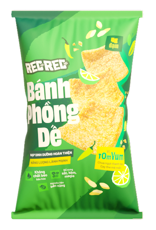 Tapioca Cracker Tom Yum, 40g, Rec Rec