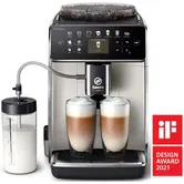 Espressor automat Saeco GranAroma SM6582/30, sistem de lapte Latte Duo, 16 bauturi, ecran TFT color, 6 profiluri utilizator, filtru AquaClean, rasnita ceramica, functie DoubleShot, Crem metalic