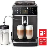 Espressor automat Saeco GranAroma SM6580/10, sistem de lapte Latte Duo, 14 bauturi, ecran TFT color, 4 profiluri utilizator, filtru AquaClean, rasnita ceramica, functie DoubleShot, Gri