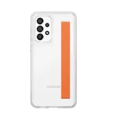 Husa Protectie Spate Samsung Slim EF-XA336CTEGWW, pentru Samsung Galaxy A33 5G (Transparent/Portocaliu)