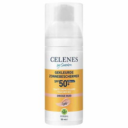 Fluid colorant cu protectie solara Dry Touch SPF 50+ Herbal, 50ml, Celenes