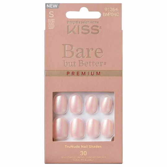 Unghii false Bare But Better Premium Nails Mocha, 30 bucati, Kiss