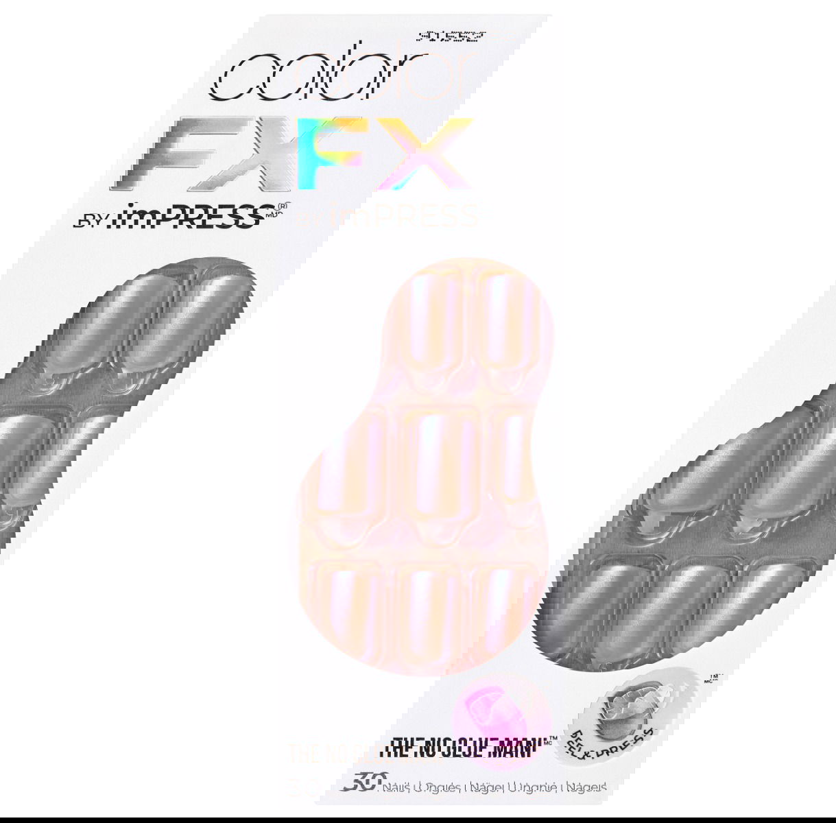 Unghii false Impress Color Fx Distraction, 30 bucati, Kiss