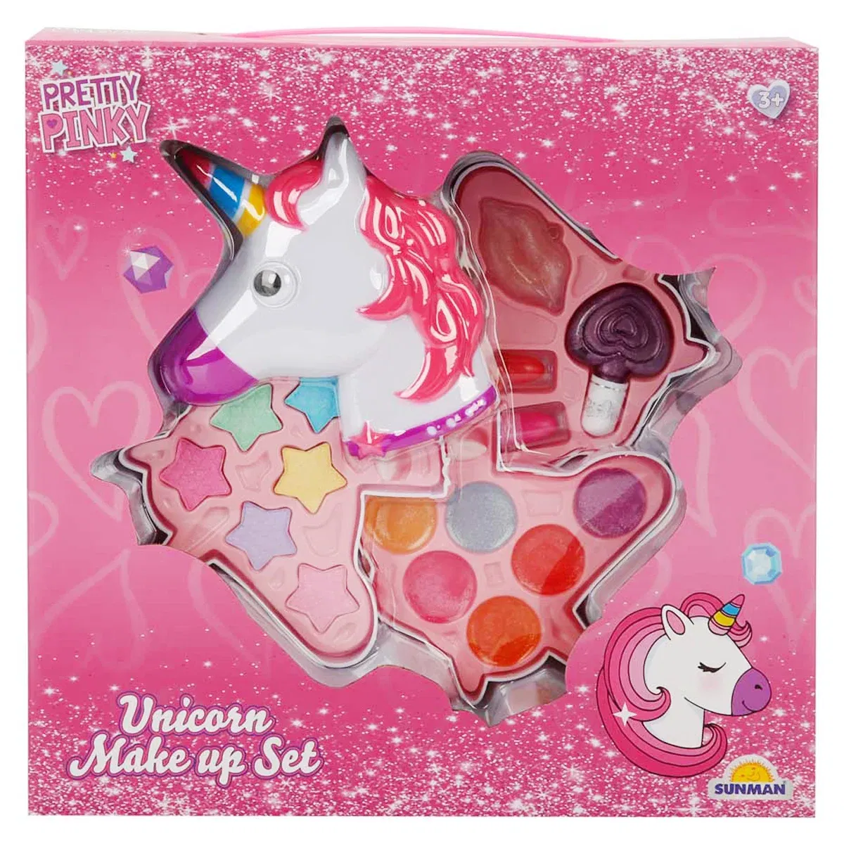Set de machiaj pe 3 niveluri, Pretty Pinky, Unicorn