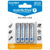 Set 4 acumulatori R3, AAA, Ni-MH, capacite 800 mAh, everActive Silverline