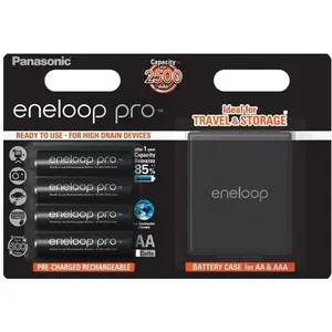 Acumulatori Panasonic Eneloop Pro AA, 2500mAh, 4 buc
