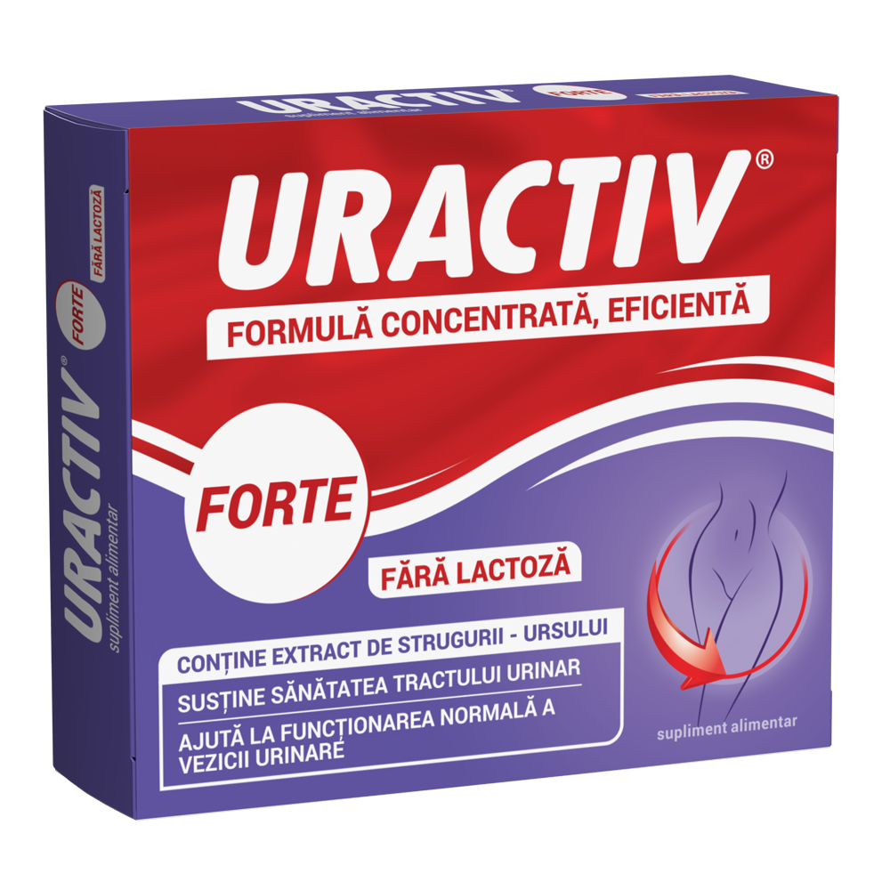 Uractiv Forte fara lactoza, 10 capsule, Uractiv