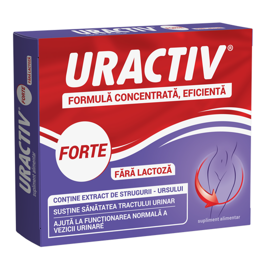 Uractiv Forte fara lactoza, 10 capsule, Uractiv