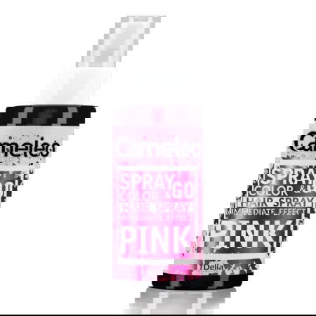 Spray colorant pentru par nuanta Pink Spray & Go, 150ml, Delia Cosmetics