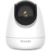 Camera de supraveghere Smart Tenda CP6, 360 grade, 2K, functie Baby Monitor, Night Vision, Detectie/urmarire inteligenta, Two-Way Audio, Alarma sonora si luminoasa, Control Vocal, Card Micro-SD/Stocare în cloud, Obturator pentru initimitate, Alb