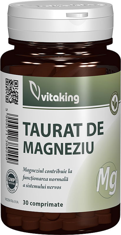 Taurat de magneziu, 30 comprimate, Vitaking
