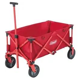 Carut transport pliabil rosu Coleman