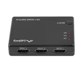 Switch video Lanberg 42433, HDMI, 3D, alimentare microUSB, 5V, 1A, Negru