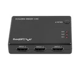 Switch video Lanberg 42433, HDMI, 3D, alimentare microUSB, 5V, 1A, Negru