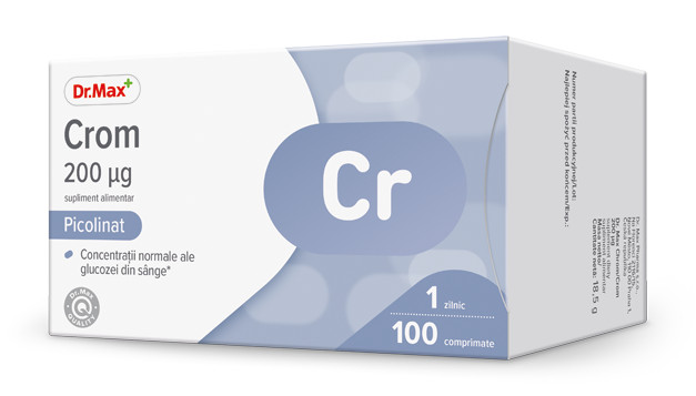 Dr. Max Crom 200mcg, 100 comprimate