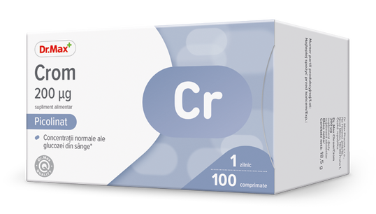 Dr. Max Crom 200mcg, 100 comprimate