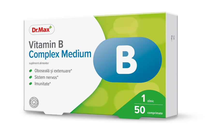 Dr. Max Vitamin B Complex Medium, 30 comprimate