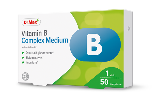 Dr. Max Vitamin B Complex Medium, 30 comprimate