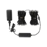 Instalatie Smart Twinkly Generation 2, 400 leduri RGB, Wi-Fi+Bluetooth, controlata prin aplicatie pe smartphone, lungime 32 metri, IP44, Clasa F (Negru)