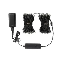 Instalatie Smart Twinkly Generation 2, 400 leduri RGB, Wi-Fi+Bluetooth, controlata prin aplicatie pe smartphone, lungime 32 metri, IP44, Clasa F (Negru)