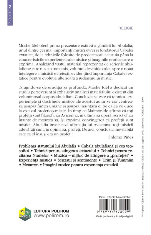Experienta mistica la Abraham Abulafia | Moshe Idel