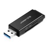 Cititor de carduri Ugreen CM104, Intrare USB 3.0, Sloturi TF / SD, Negru
