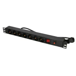 Prelungitor ExtraLink 12967, 19inch 1U, 7 prize (Negru)
