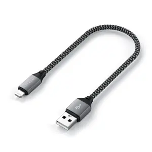 Cablu USB, Lightning, Satechi, compatibil cu Apple, 0.25 m