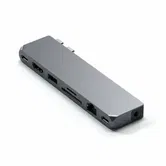 Hub multiport USB, Satechi, Compatibil cu Apple, HDMI 4K, Gri