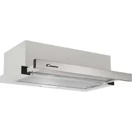 Hota incorporabila telescopica Candy CBT6130/3X, Capacitate de absorbtie 329 m3/h, 2 trepte de viteza, Iluminare LED, 2 filtre, Clasa B, 60 cm, Argintiu