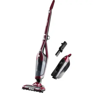 Aspirator vertical 2 in 1 Concept VP4136 90 W, Li-Ion, 2200 mAh, 22.2 V, 2 viteze, Capacitate recipient praf 0.6 L, durata de functionare 55 min, Iluminare led, Rosu/Negru