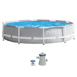 Piscina cu cadru metalic Intex Prism 26702NP, 305x76cm (Gri)