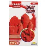 Nisip kinetic, Crafy, Play Sand, 500g, Rosu