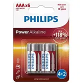 Set 6 baterii Philips POWER BLISTER, ALKALINE LR3, AAA