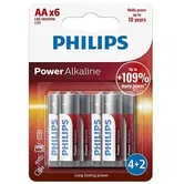 Set 6 baterii Philips POWER ALKALINE BLISTER, LR6, AA